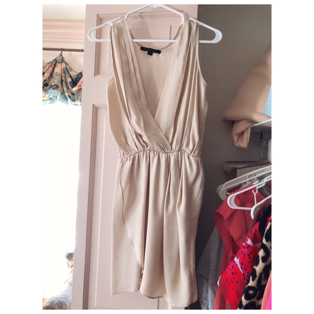 Blaque Label Cream Silk Mid-Length Dress